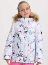 5K Windproof & WaterproofKids Colorful Vibrant Lines Kids Winter Snowboard Jacket